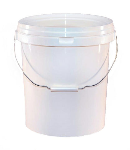 20 Litre White Valeters Pail With Lid Including a Bucket Barrier Valet Car Cleaning - New Image Car Care Limited